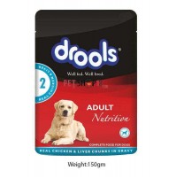 Drools Adult Dog Treat Real Chicken And Liver Gravy Pouch 150 Gm